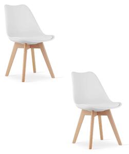 Krzesło Valora MARK białe x2 | Para białych krzeseł do minimalistycznych aranżacji