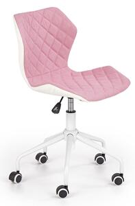 Różowy młodzieżowy fotel pikowany - Kartex 3X