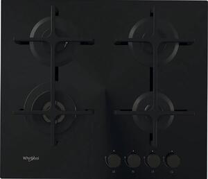 Płyta gazowa WHIRLPOOL AKT627NB1 Wysokowydajne palniki Żeliwne ruszty WOK Szkło 58cm