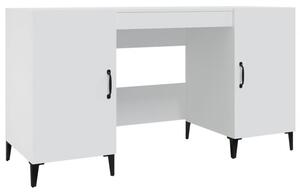 Biurko, białe, 140x50x75 cm, materiał drewnopochodny