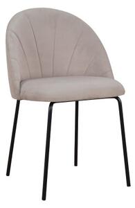 Krzesło tapicerowane Ader na czarnych nogach