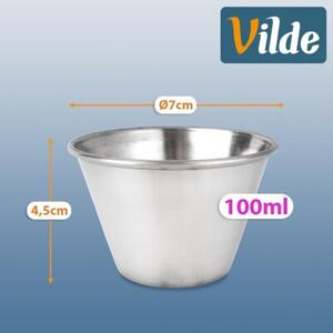 Miseczka na sos dipówka stalowa 7 cm, 100 ML 12 szt