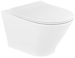 Roca Gap Round miska WC wisząca Rimless z deską wolnoopadającą slim biała A34H0N8000