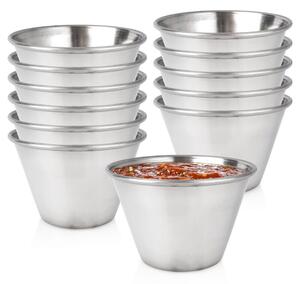Miseczka na sos dipówka stalowa 7 cm, 100 ML 12 szt