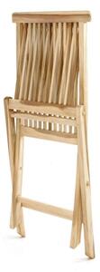 Komplet 4 x składane krzesła ogrodowe DIVERO z drewna tekowego