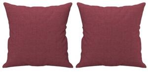 Sofa 3-osobowa z poduszkami, winna czerwieÅ, 180 cm, tkanina