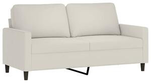 Sofa 2-osobowa, kremowy, 140 cm, tapicerowana aksamitem