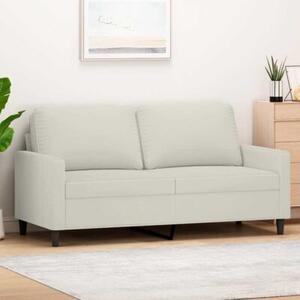 Sofa 2-osobowa, kremowy, 140 cm, tapicerowana aksamitem