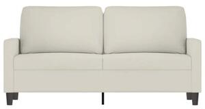 Sofa 2-osobowa, kremowy, 140 cm, tapicerowana aksamitem