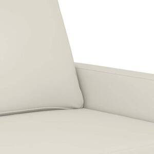 Sofa 2-osobowa, kremowy, 140 cm, tapicerowana aksamitem