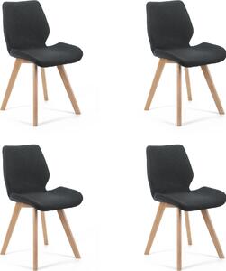 4x krzesło tapicerowane SJ.0159 Czarne