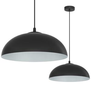 Lampa wisząca Light Home LH Misa 1xE27 klosz 37cm czarny/szary