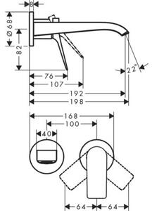 Bateria umywalkowa podtynkowa HANSGROHE Vivenis 75050700 Biały matowy