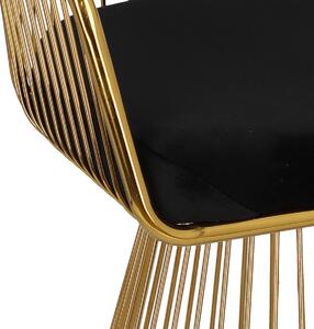 Krzesło Feeny Velvet czarne