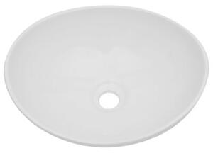 Dwuczęściowy zestaw mebli do łazienki, ceramiczny, dębowy