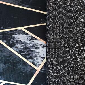 Czarny dywan z geometrycznymi wzorami - Eglam 8X