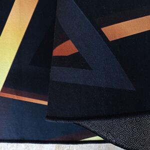 Czarny dywan w złote trójkąty - Eglam 9X