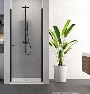 New Trendy Superia Black drzwi prysznicowe 90 cm wnękowe czarny półmat/szkło przezroczyste D-0333A