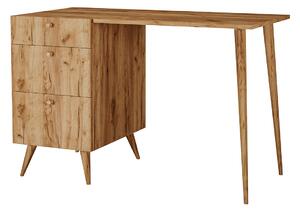 Skandynawskie biurko z szufladami dąb craft - Elara 4X