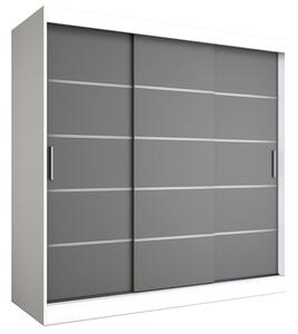 Szafa przesuwna biały + antracyt 200 cm B1-A81