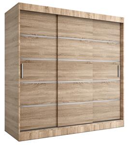 Szafa przesuwna dąb sonoma 200 cm - Livia 6X