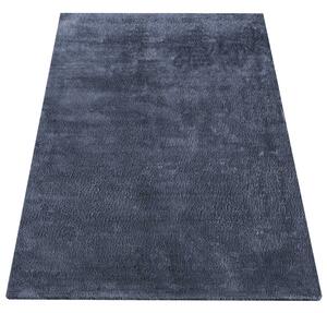 Antracytowy nowoczesny dywan pluszowy - Bafi