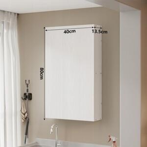 Szafka łazienkowa wisząca biała półki słupek ścienna loft nowoczesna 80cm