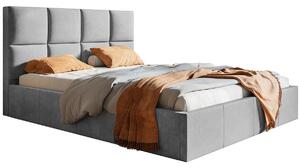 Tapicerowane łóżko dwuosobowe 140x200 Nikos 3X - 36 kolorów