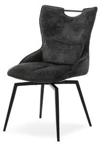 Wygodne krzesło obrotowe 180 z rączką rachel czarny podstawa czarny
