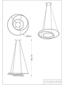 Zuma Line ZEPHYRA P240842601 lampa wisząca LED 35W nowoczesna do salonu