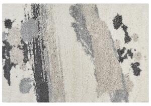 Dywan długie włosie abstrakcyjny wzór 200 x 300 cm biało-szary Goris Beliani