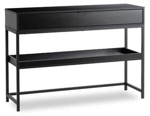 Konsola Do Przedpokoju Stolik PrzyÅcienny Konsolka z PÃ³ÅkÄ 110 Czarna RUBY