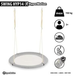 Huśtawka bocianie gniazdo HyperMotion - średnica 100 cm, kolor szary