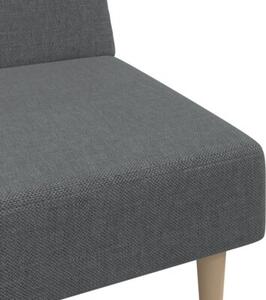 RozkÅadana kanapa 2-osobowa, jasnoszara, tapicerowana tkaninÄ