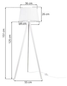 Lampa podłogowa trójnóg biały Light Home LH Gaja 1xE27 44cm abażur stożek biały