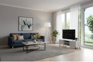 Lampa podłogowa trójnóg biały Light Home LH Gaja 1xE27 44cm abażur stożek biały