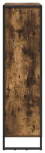 Industrialna szafka na książki w kolorze dąb dymny z 6 drzwiami, 99,5 x 30 x 108 cm