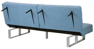 Sofa rozkładana kanapa z funkcją spania niebieska Dublin Beliani