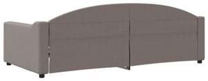 Sofa z funkcją spania, kolor taupe, 100x200 cm, obita tkaniną