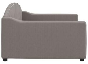 Sofa z funkcją spania, kolor taupe, 100x200 cm, obita tkaniną