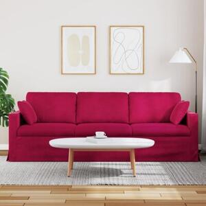 Nowoczesna moduÅowa kanapa aksamitna w kolorze czerwonego wina 228x78x80 cm
