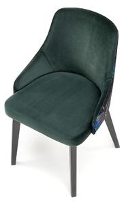 Zielone tapicerowane welurem krzesło - Dabox