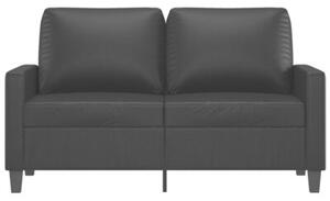 Sofa, 2-osobowa czarna, 120 cm, sztuczna skÃ³ra
