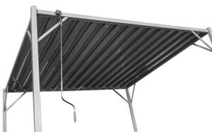 Pergola ogrodowa 3x3 m szara – metalowa altana z regulowanym dachem panelowym 9 m²