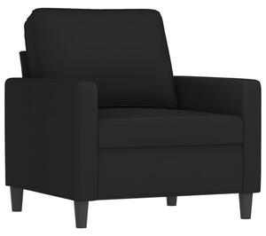 Fotel, czarny, 60 cm, obity aksamitem