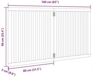 Składana bramka zabezpieczająca dla psa, 2 panele, 160 cm