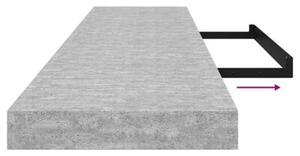Półka ścienna, szarość betonu, 120 x 23,5 x 3,8 cm, mdf