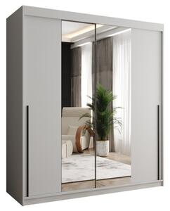 Szafa przesuwna z lustrem Garderoba SIMA T1 180 biały + u. czarny