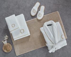 Ręcznik kąpielowy SEHZADE 85x150cm Biały / srebrny haft