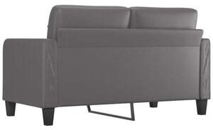 Sofa, 2-osobowa szary, 140 cm, sztuczna skÃ³ra